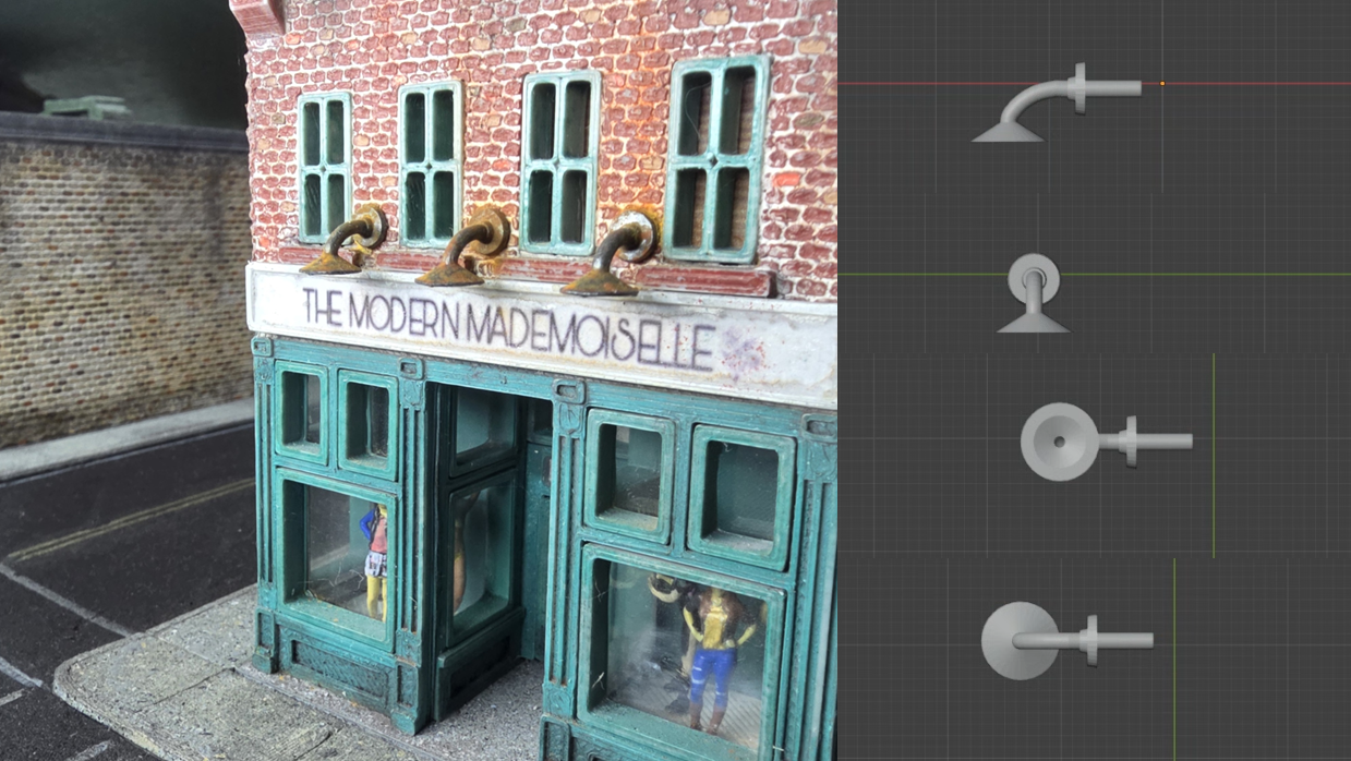 Bent Overhang Light (Short) — HO Scale